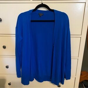 EUC Bright Blue Talbots V-Neck Cardigan